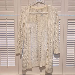 Abercrombie kids XL cream cardigan